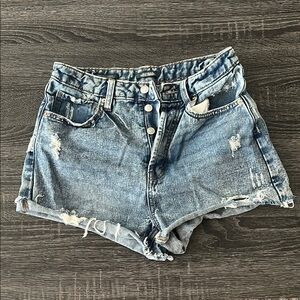 Denim Distressed Women Shorts Size 6